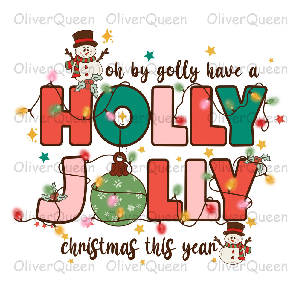 Oh By Golly Have A, Retro Christmas png, Merry Christmas png.jpg