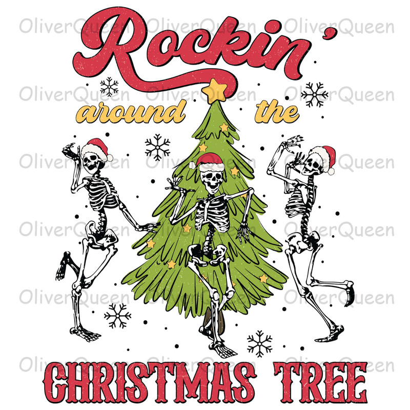 Rockin, Christmas Skeleton png, Merry Christmas png.jpg