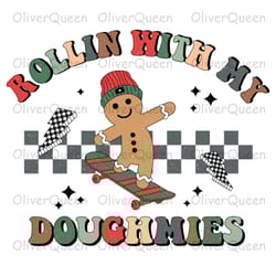 rollin with my doughmies, christmas kid png, merry christmas png