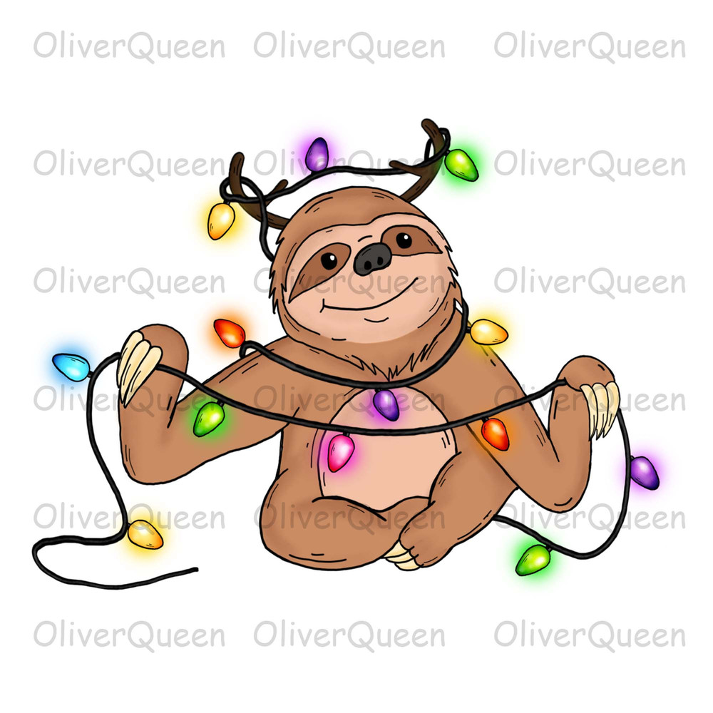 Sloth, Animal Christmas Sublimation png, Merry Christmas png.jpg