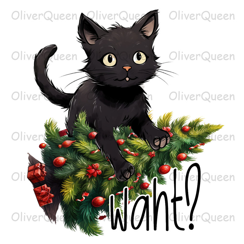 Black Cat Png Design, Christmas PNG, Christmas PNG Sublimation.jpg