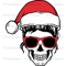 Christmas Hat Mom Skull, Christmas PNG, Christmas PNG Sublimation.jpg