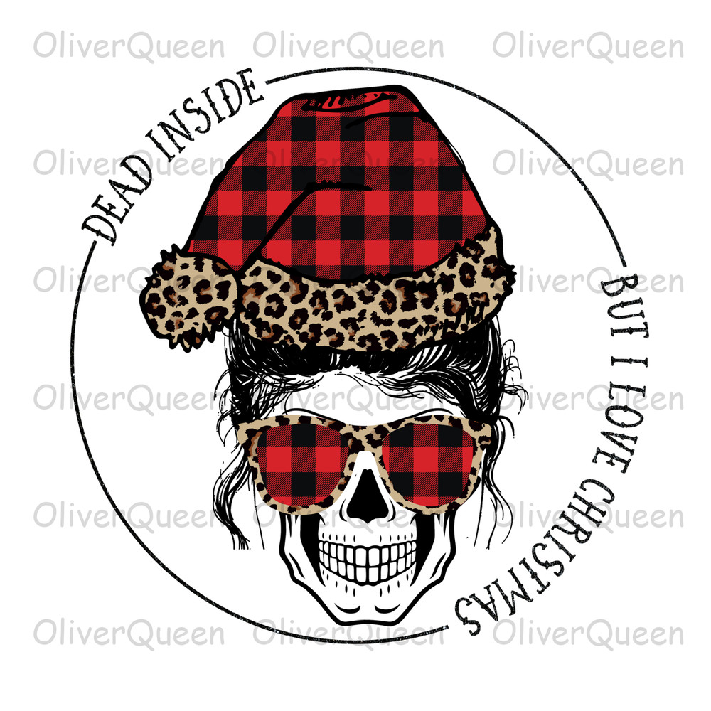Circle Dead Inside But Love Christmas Skull Splash Back, Christmas PNG, Christmas PNG Sublimation.jpg