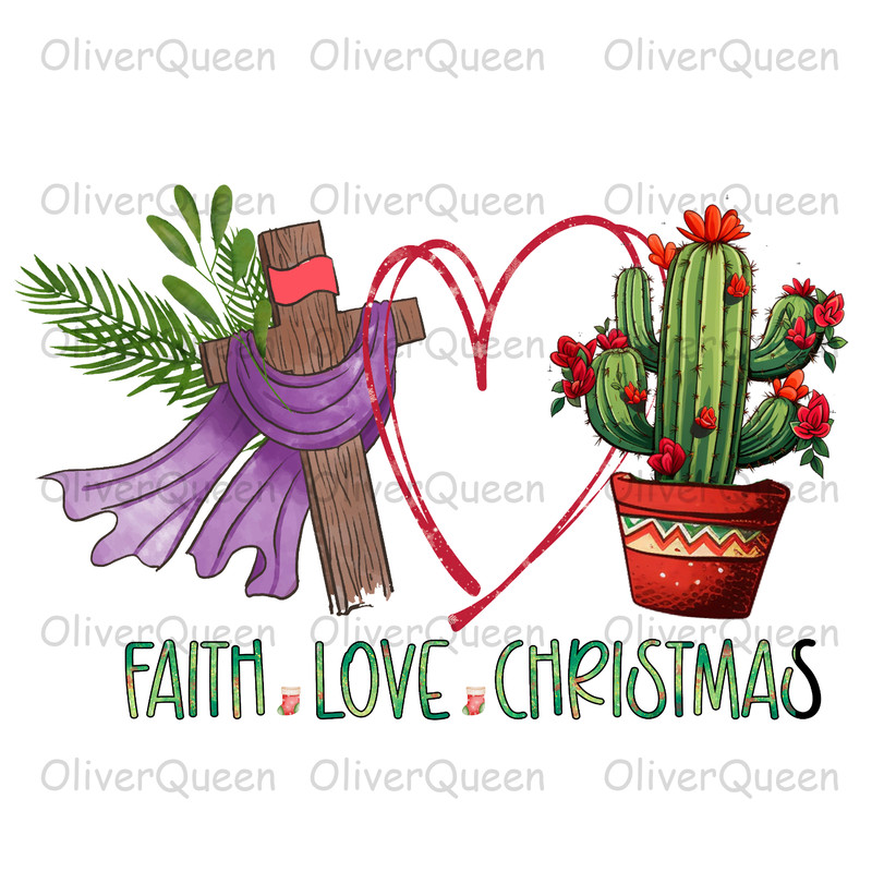 Faith Love Christmas, Christmas PNG, Christmas PNG Sublimation.jpg