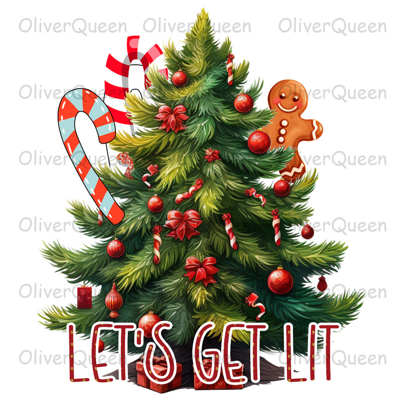 Lets Get Lit, Christmas PNG, Christmas PNG Sublimation.jpg