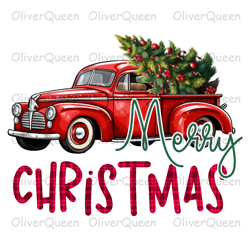 Merry Christmas Truck, Christmas PNG, Christmas PNG Sublimation