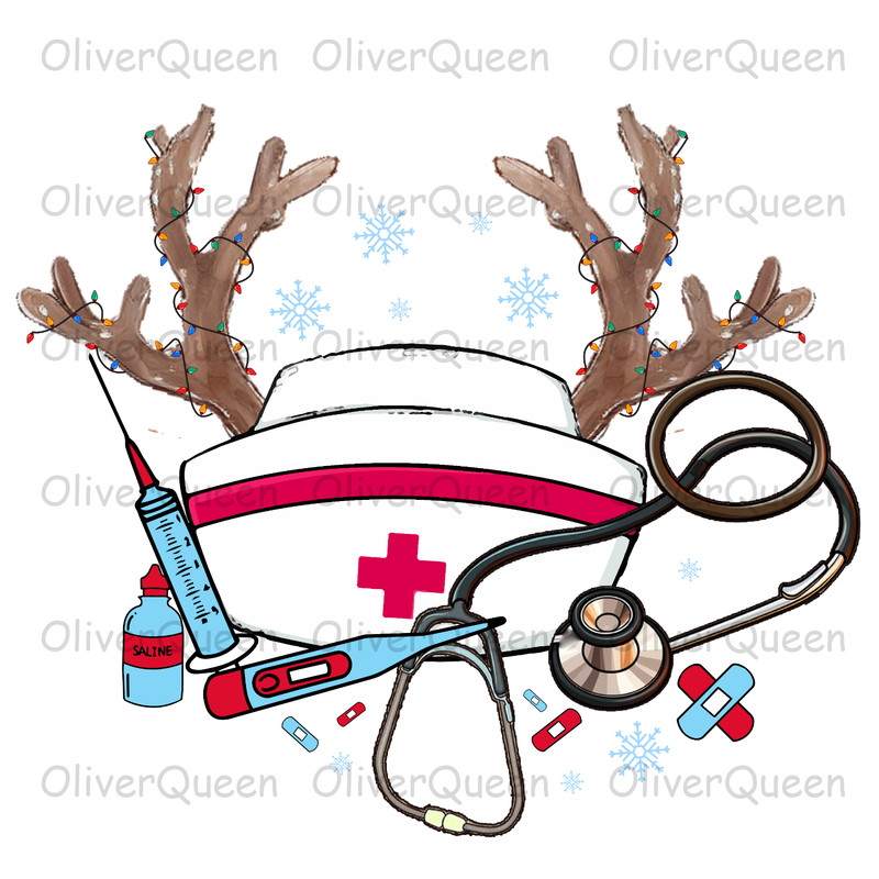 Nurse Christmas Clipart, Christmas PNG, Christmas PNG Sublimation.jpg