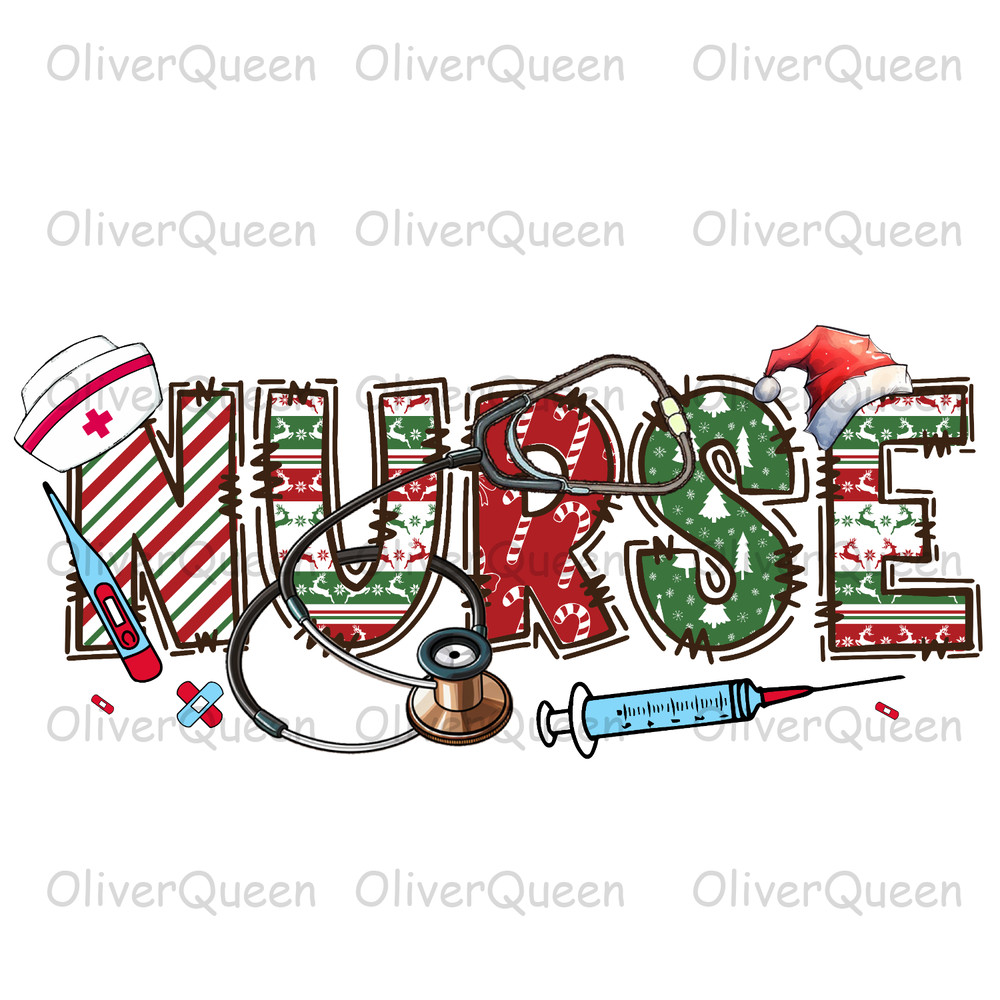 Nurse PNG, Christmas PNG, Christmas PNG Sublimation.jpg