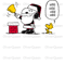 Snoopy Woodstock Santa Bell Ringer, Christmas PNG, Christmas PNG Sublimation.jpg
