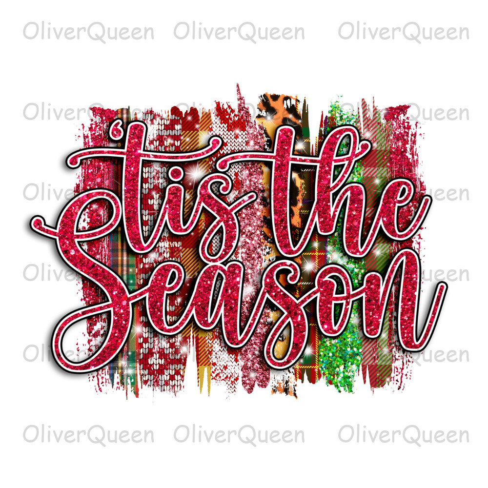 Tis The Season Brush Strokes, Christmas PNG, Christmas PNG Sublimation.jpg