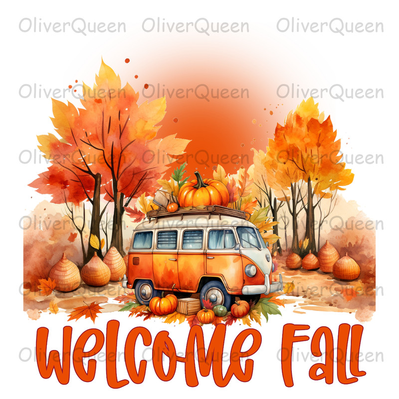 Welcome Fall, Christmas PNG, Christmas PNG Sublimation.jpg