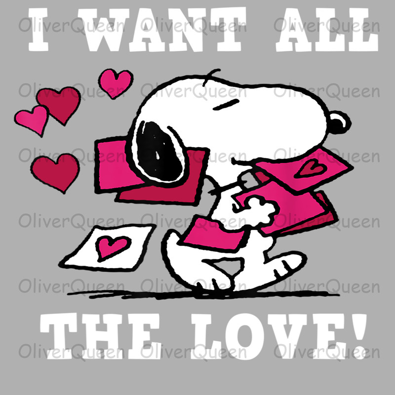 Peanuts Snoopy All The Love Valentine, Christmas PNG, Christmas PNG Sublimation.jpg