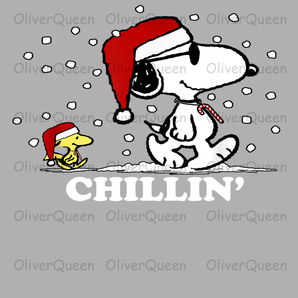 Peanuts Snoopy Snowfall Chillin, Christmas PNG, Christmas PNG Sublimation.jpg