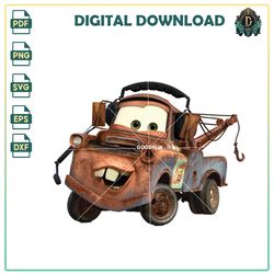 mater cars png, lightning mcqueen's cars mater, racing png, pixar svg, ramone adventure, vector graphics