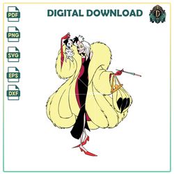 cruella de vil png, 101 dalmatians, cruella de vil vector, dalmatians png