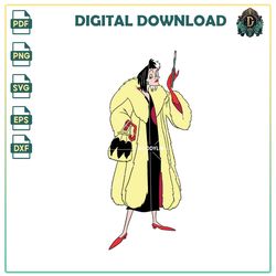 cruella de vil png, 101 dalmatians, cruella de vil vector, dalmatians png, vector