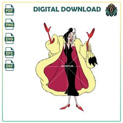 cruella de vil png, 101 dalmatians, cruella de vil vector, dalmatians png, girl