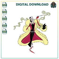 cruella de vil png, 101 dalmatians, cruella de vil vector, dalmatians png, gift