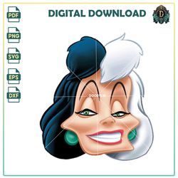 face cruella de vil png, 101 dalmatians, cruella de vil vector, dalmatians png