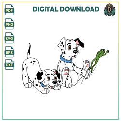 experience the courage of disney's 101 dalmatians characters pongo, perdita, roger, anita, and more in png format