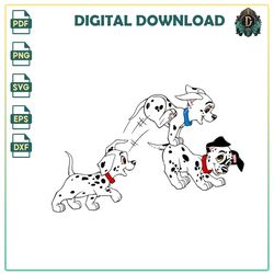 experience the magic of disney's 101 dalmatians characters pongo, perdita, roger, anita, and more in brilliant png