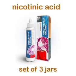 Nicotinic acid for hair growth, hair loss, alopecia. to restore damaged, brittle and weakened hair