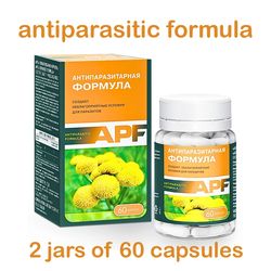 antiparasitic formula 2 jars of 60 pc They contribute to a mild choleretic effect and the removal of both parasites