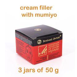cream filler for face wrinkle filler with mumiyo 3 jars of 50 g , cosmetics based on mumiyo, facial skin care