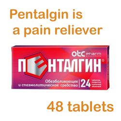 Pentalgin is a pain reliever 48 tablets relieves spasms and relieves inflammation