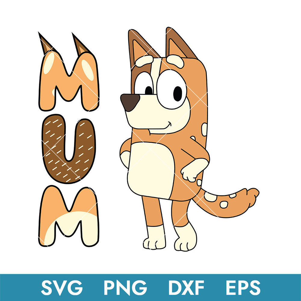 Bluey Chilli Mum Svg