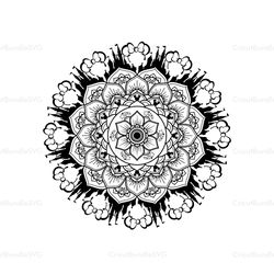 flower mandala minnie mouse svg, minnie mouse svg, disney svg, disney characters svg, cartoon, movie silhouette