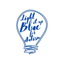 Light It Up Blue For Autism Design Idea PNG