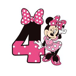 Disney Minnie Mouse 4th Birthday Svg