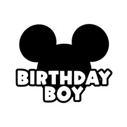 Disney Mickey Mouse Head Birthday Boy Svg
