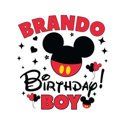 Brando Mickey Mouse Birthday Boy PNG