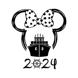 Minnie Mouse Disney Cruise Ship 2024 SVG