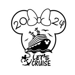 Let's Cruise Disney Minnie Mouse Ship 2024 SVG