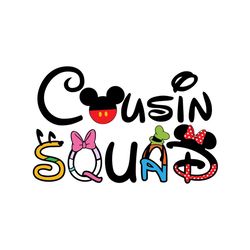 Mickey Mouse Friends Cousin Squad SVG