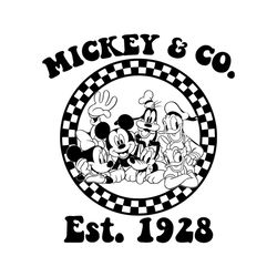 Checkered Mickey and Co Est 1928 SVG