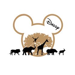 Daddy Mickey Animal Kingdom SVG