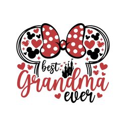 Best Grandma Ever Minnie Disney Castle SVG