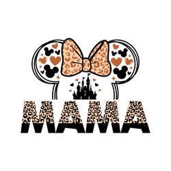 Leopard Mama Disney Minnie Castle SVG