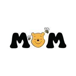 Disney Mom Winnie The Pooh and Bees SVG