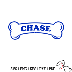 chase bone paw patrol svg, paw patrol clipart, cartoon paw svg, dog patrol svg, digital download