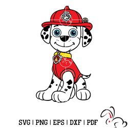 marshall paw patrol svg, paw patrol clipart, cartoon paw svg, dog patrol svg, digital download