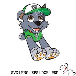 rocky paw patrol svg, paw patrol clipart, cartoon paw svg, dog patrol svg, digital download