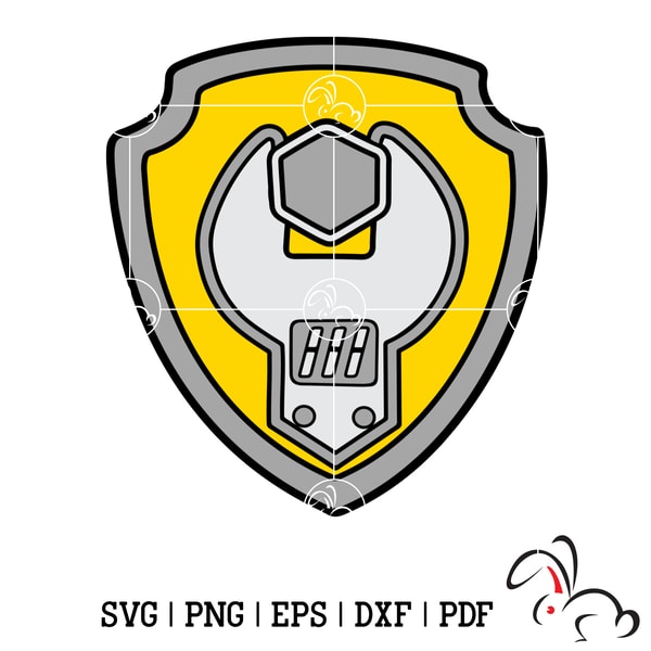 Rubble Badge Paw Patrol svg, Paw patrol Clipart, Cartoon Paw | Inspire ...