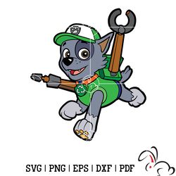 rocky paw patrol svg, paw patrol clipart, cartoon paw svg, dog patrol svg, digital download