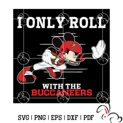 i only roll with the buccaneers svg, sport svg, football svg, football teams svg