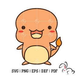 chibi hitokage charmander anime pokemon svg